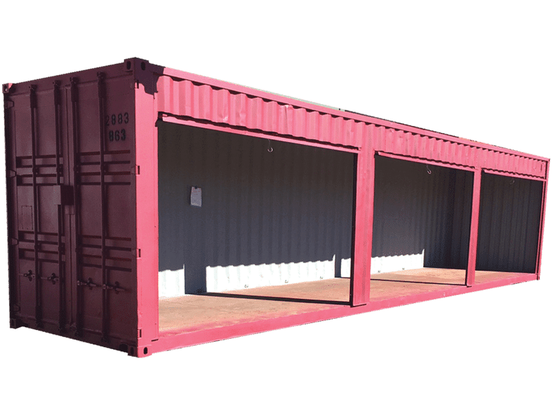 40 foot container 3 roll up doors