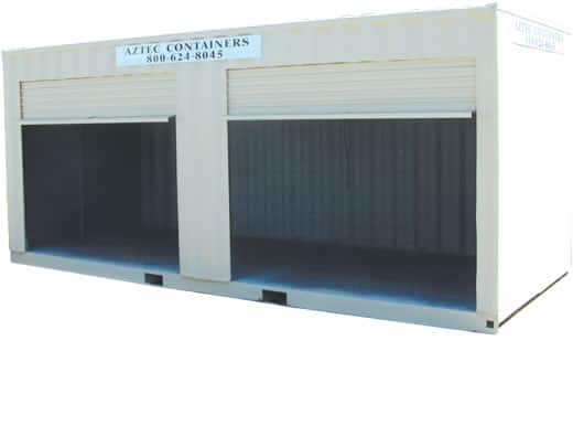 20 Foot 2 Roll Up Doors | 20ft shipping container with roll up door | container with, onsite storage | view