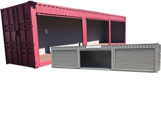 40 foot container with 3 roll up doors