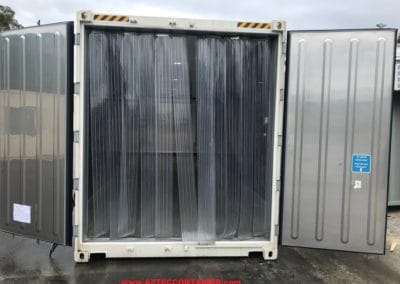 open refrigerated shipping container