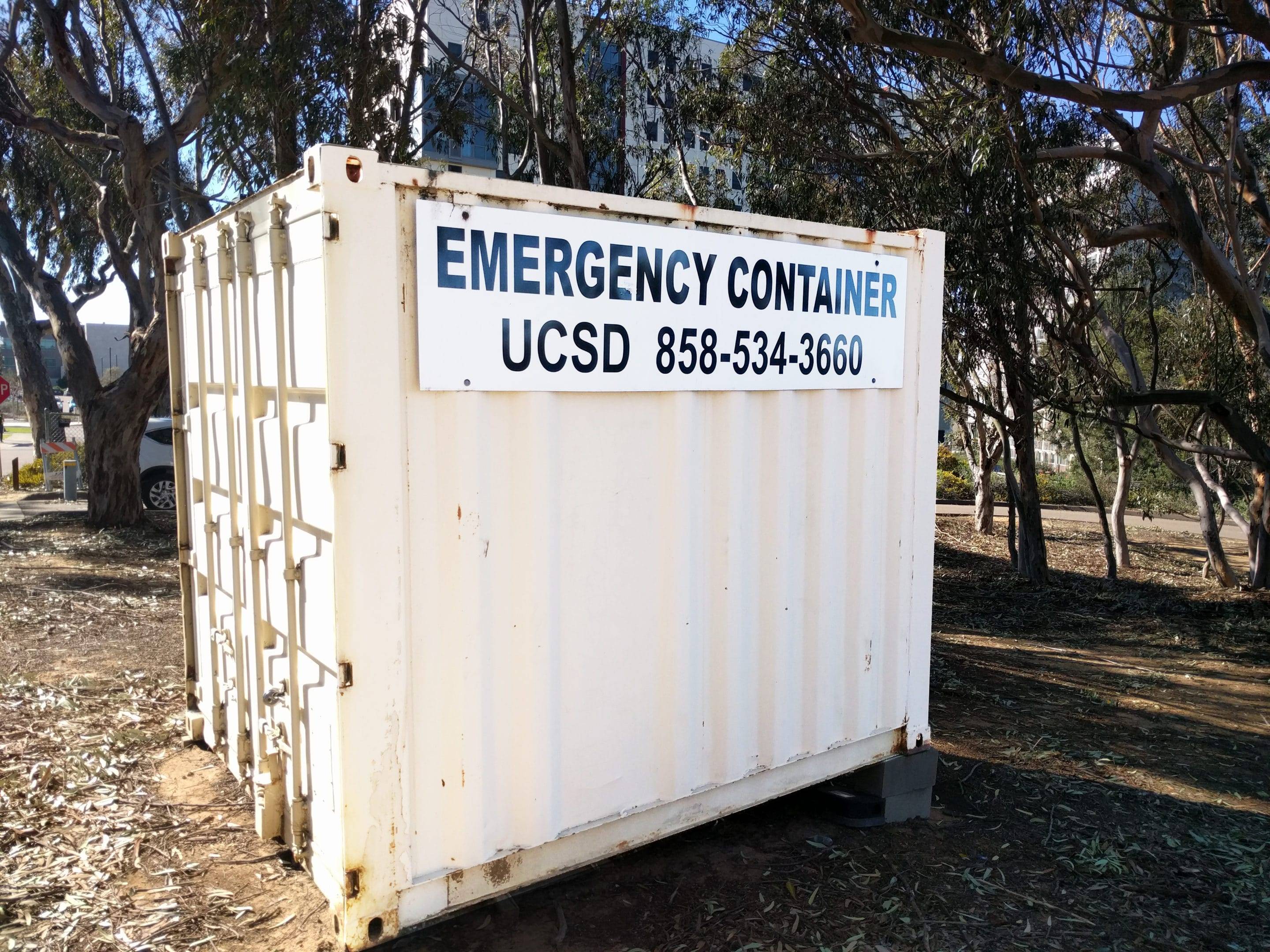 emergency container, UCSD