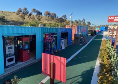 shipping containers at roller rinks